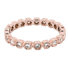 Eternity Band 3.75 Carats Bezel Setting Milgrain Rose Gold Jewellery Natural Earth Mined Diamond