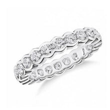 Eternity Wedding Band 3 Carats Round Natural Earth Mined Diamond White Gold 14K
