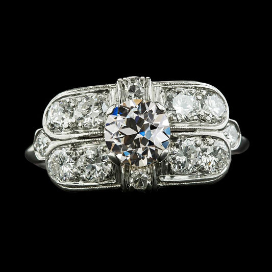 natural round diamond 10.50ct ring front view