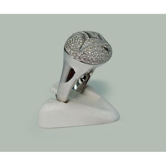 Fancy Round Diamond Engagement Ring Natural 1.27 Carats White Gold 14K