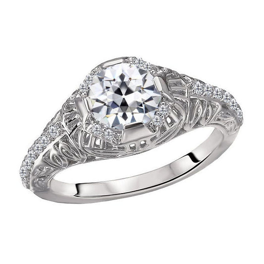 Anniversary Ring 14K White Gold with Brilliant Diamond – main view