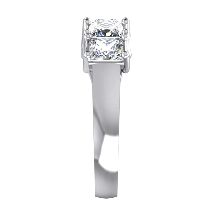 Five Stone Half Eternity Real Princess Diamond Band 3 Carats