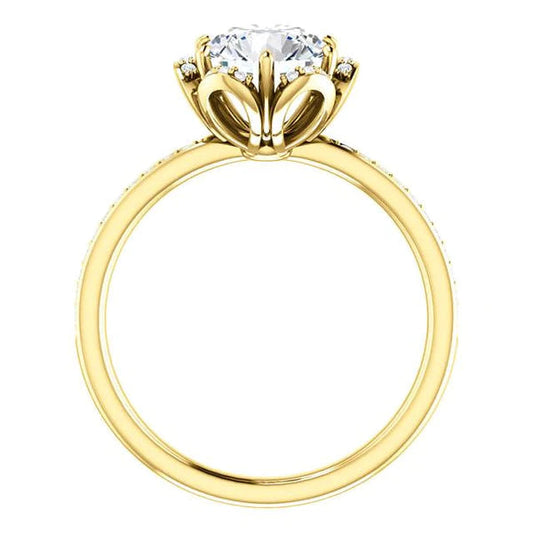 natural round diamond 1.71ct ring side angle