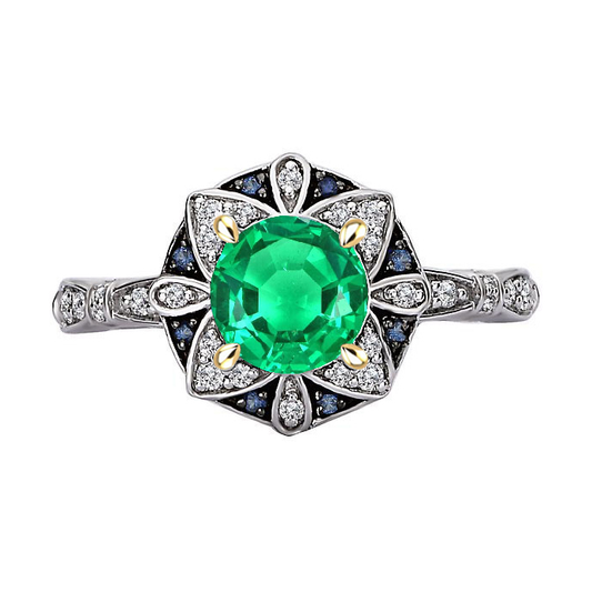 Authentic Emerald Gemstone Ring – main view