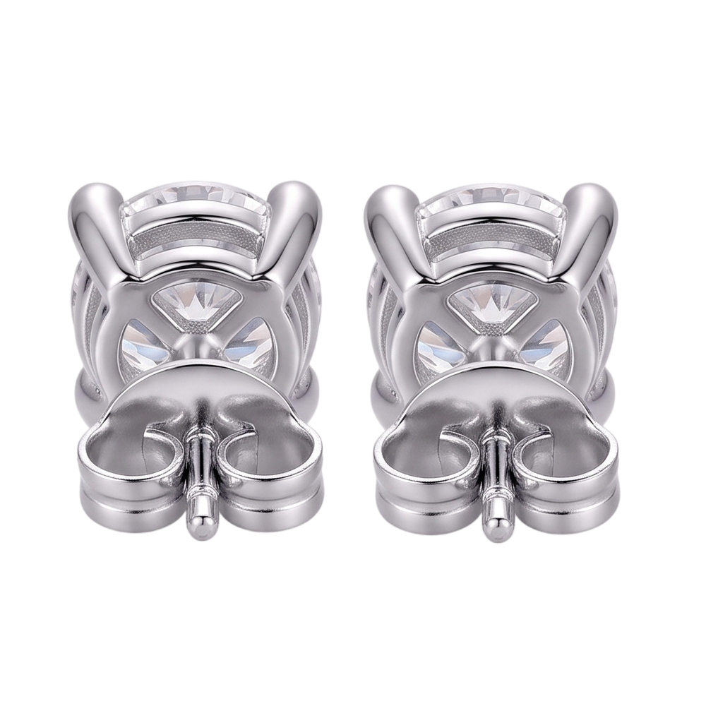 GIA Certified Ladies Studs Earring Prong Set 2.16 Ct Round Genuine Natural Earth Mined DIAMOND ( NOT LAB GROWN )s White Gold
