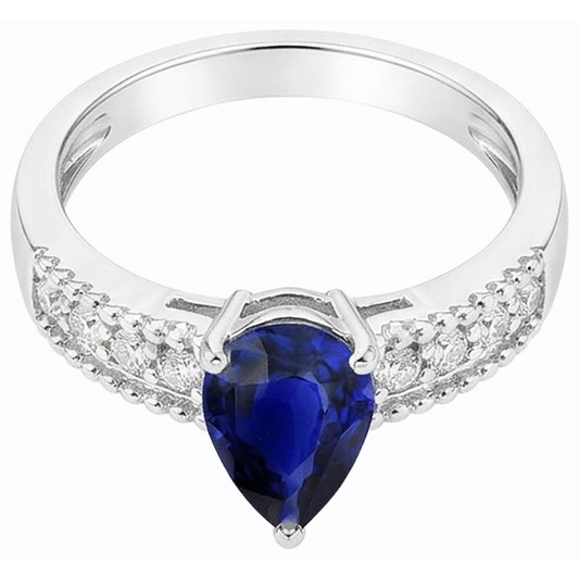 natural round sapphire 2.50ct ring side angle