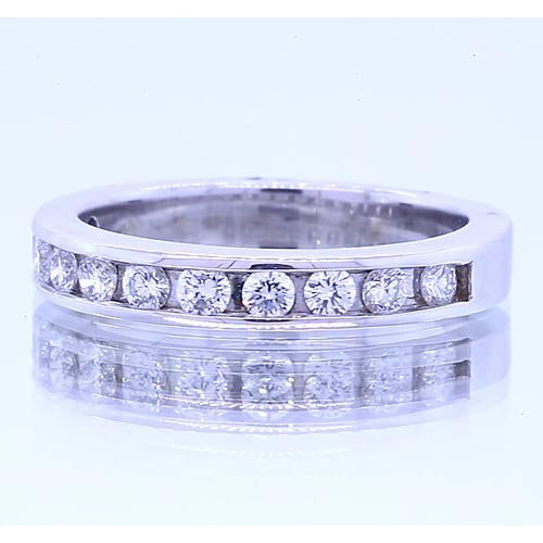 Genuine 1.65 Carats Anniversary Band Round Diamond White Gold 14K