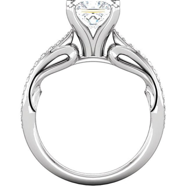 Genuine 1.80 Ct Princess & Round Brilliant Diamonds Anniversary Ring New