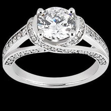 Genuine 2.01 Carat Diamond Anniversary Solitaire Ring With Accents White Gold 14K