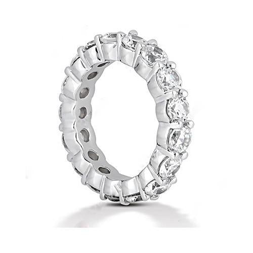 Genuine 4.25 Carats Round Diamond Gold Engagement Band