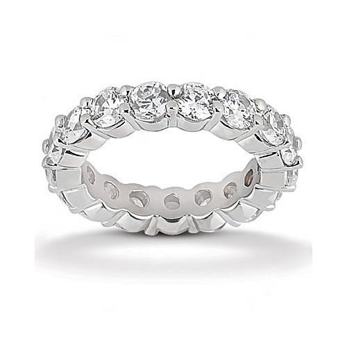 Genuine 4.25 Carats Round Diamond Gold Engagement New