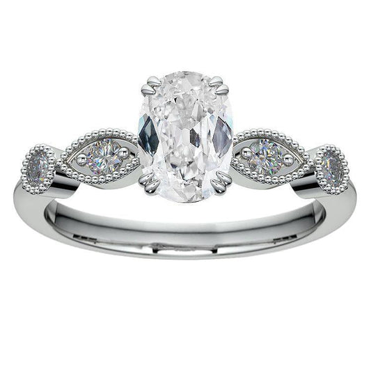 natural round diamond 3.75ct ring front view