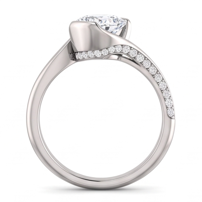 Genuine Cushion Natural Earth Mined DIAMOND ( NOT LAB GROWN ) Engagement Anniversary Ring 1.91 Carat White Gold 14K