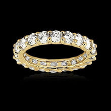 Genuine Diamond 3 Ct. Yellow Gold Women's Engagement Band New