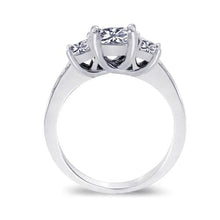 Genuine Diamond Anniversary Ring 2 Carats White Gold 14K