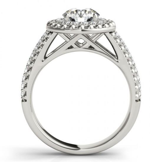 Genuine Diamond Antique Style Engagement Ring 2 Carats