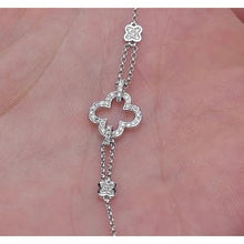 Genuine Diamond Crosses Bracelet 2.50 Carats Women White Gold Jewelry