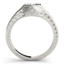 Genuine Diamond Engagement Ring Engraved Antique Style 1.50 Carat
