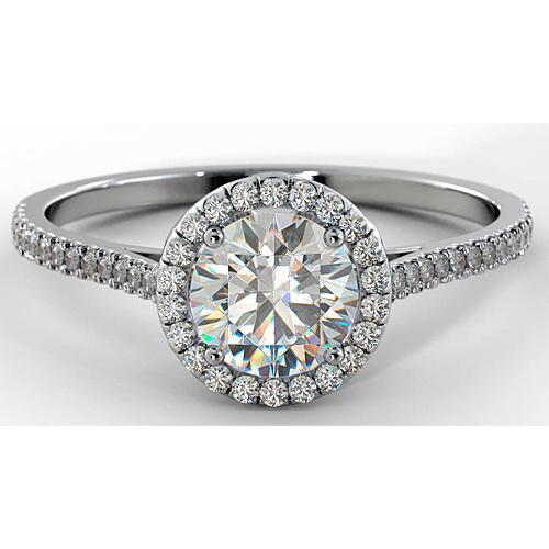 natural round diamond 2.75ct ring front view