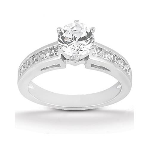 Genuine Diamond Engagement Ring Set 2.85 Carats Round and