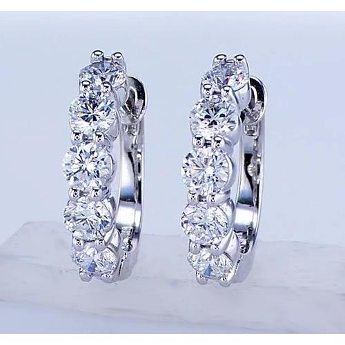 Genuine Diamond Hoops