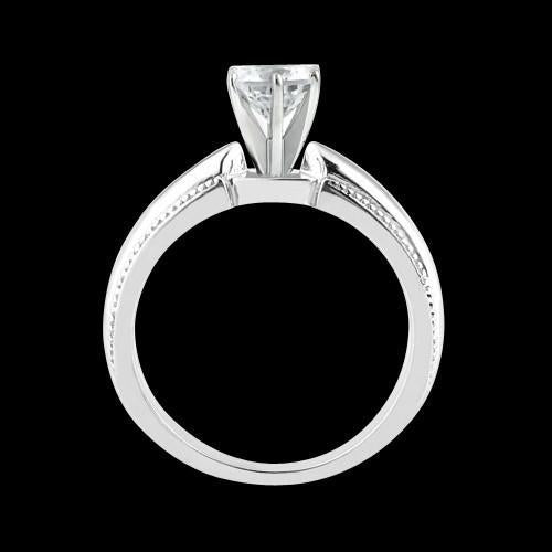 natural round diamond 1.01ct ring side angle