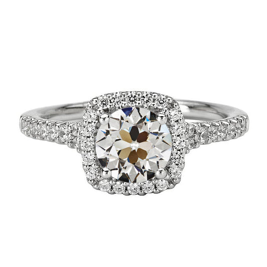 natural round diamond 5ct ring front view