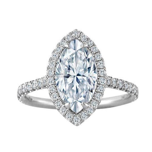 natural round diamond 1.94ct ring front view