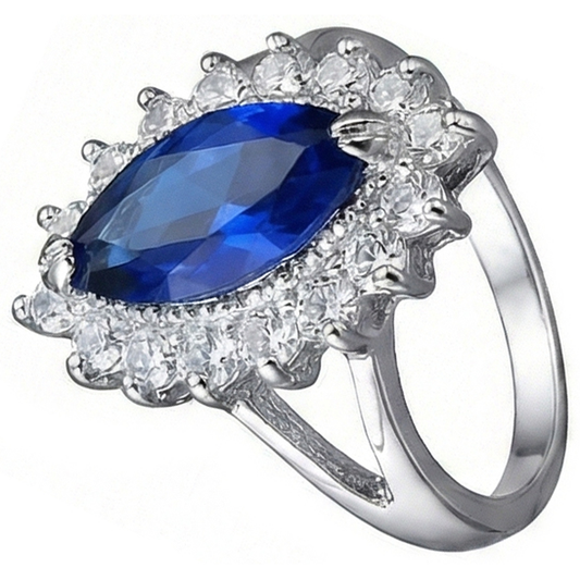 Genuine Marquise Sapphire Expensive Ring