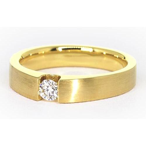 Genuine Men's Ring Yellow Gold 14K 0.75 Carats