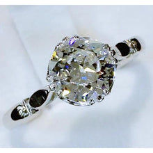 Genuine Old Miner Solitaire Diamond Ring Engagement 2.50 Carats Jewelry 14K