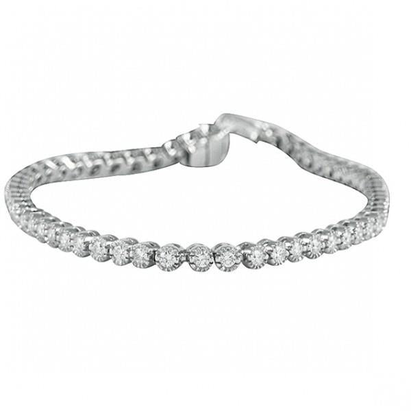 Genuine Round Diamond Bangle White Gold Jewelry 3.60 Ct