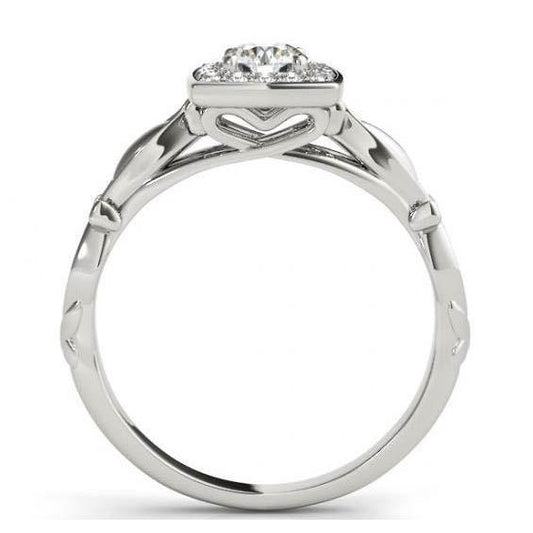 natural round diamond 1.10ct ring side angle