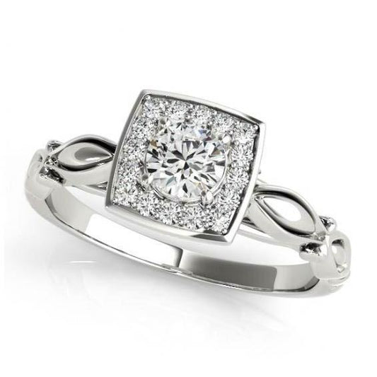 natural round diamond 1.10ct ring front view