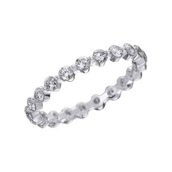 Genuine Round Diamond Engagement Band Fine Jewelry 1.05 Ct 14K White Gold