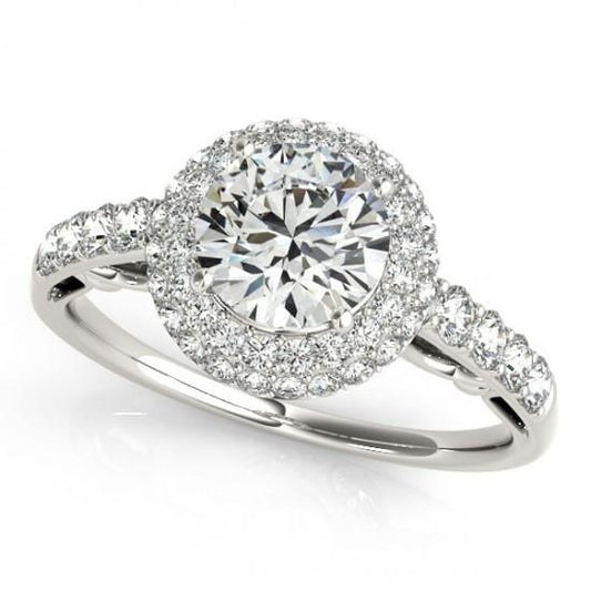natural round diamond 2.50ct ring front view