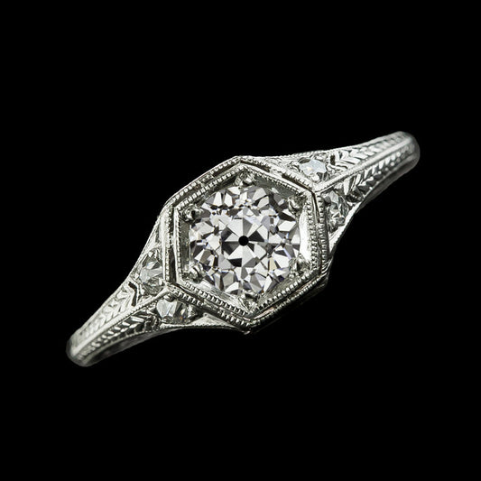natural round diamond 2.75ct ring front view