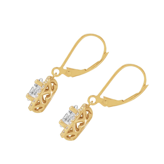 Diamond Earrings 4.50-ct 14K Yellow Gold – front view