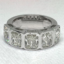 Genuine Radiant Diamond Band 5 Stone