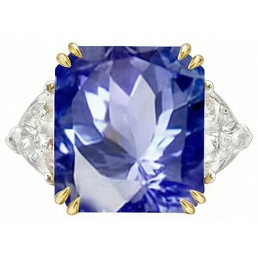 IGI CERTIFIED Gold 10 Carat Genuine Sapphire Ring