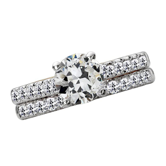 natural round diamond 6ct ring front view