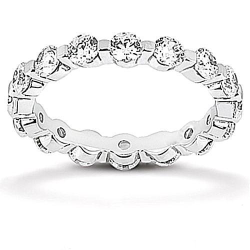Gold Genuine Diamond Eternity Engagement Band 2.40 Ct. New
