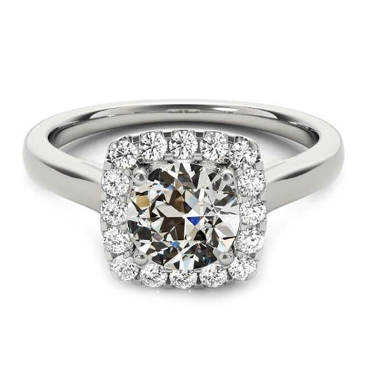 natural round diamond 3ct ring front view