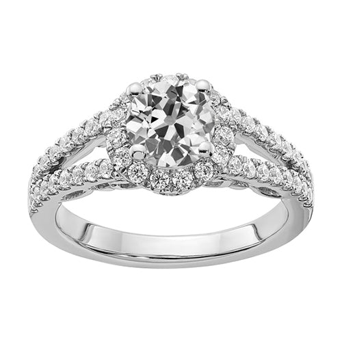 natural round diamond 4.75ct ring front view
