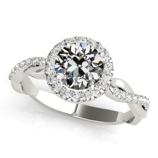 natural round diamond 4.50ct ring front view