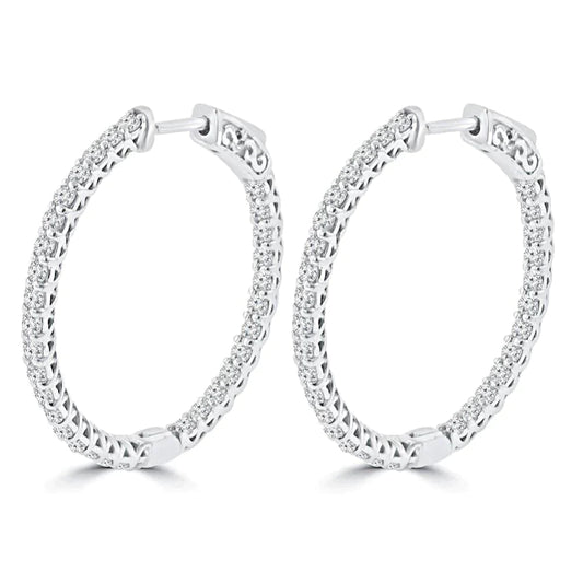 Gold Hoop Earrings For Women Real Diamonds