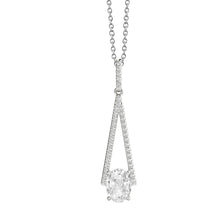 Gold Natural Diamond Pendant Necklace Oval Old Miner V Shape 2 Carats Jewelry