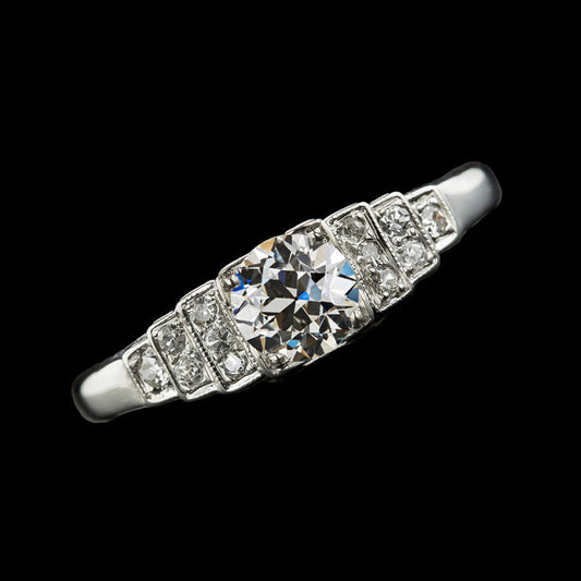 natural round diamond 3.25ct ring front view