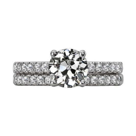natural round diamond 4.50ct ring front view