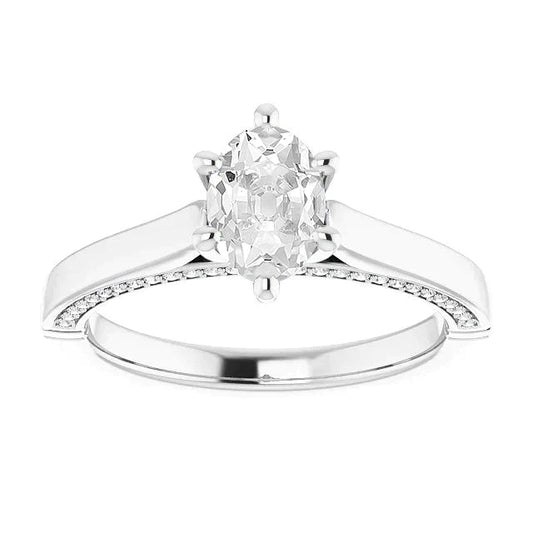 natural round diamond 4.25ct ring front view
